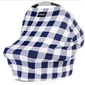 Milk Snob Cover, Navy Gingham